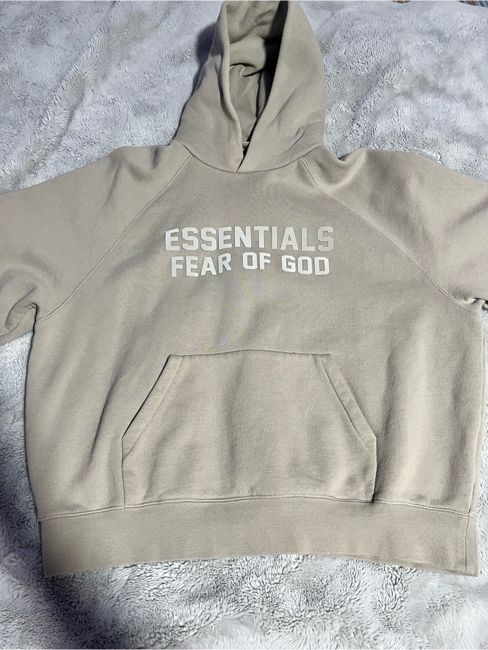 Essentials Hoodie Cream/Biege - Picture 3 of 7